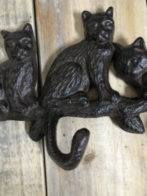 Cat coat rack, hooks for coats, cloakroom wardrobe, coat hooks