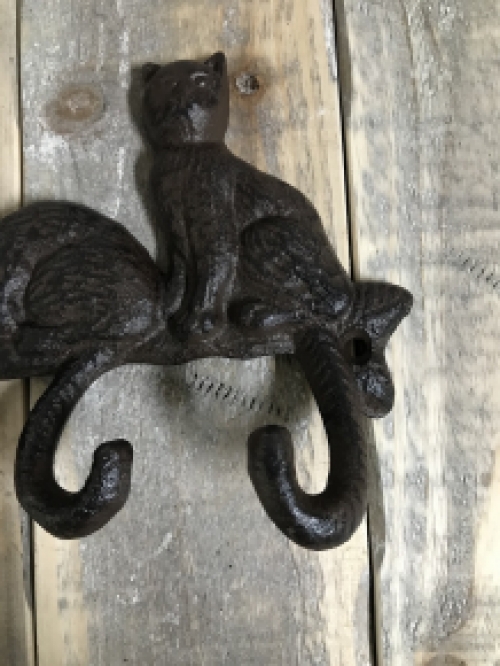 Cat coat rack, hooks for coats, cloakroom wardrobe, coat hooks