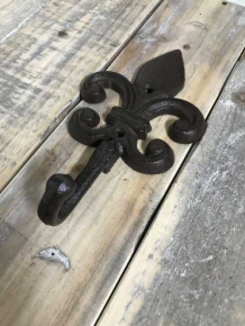 Coat stand - French Lily - Fleur de Lis - Cast iron - Brown