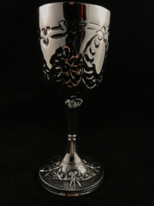 Nostalgic wine glass / decorative chalice, silver plated