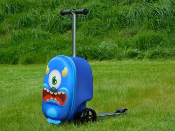Children's Suitcase with Step - Monster - Incl. Neck pillow