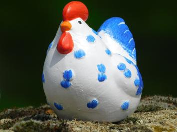 Rooster and Hen - hand-painted - ceramic