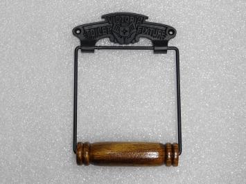 Classic “Victoria” Toilet Roll Holder – Metal & Wood
