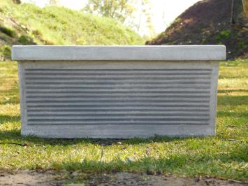 Klassieke Bloembak met Lijnreliëf - 73 cm - Steen