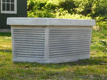 Klassieke Bloembak met Lijnreliëf - 73 cm - Steen