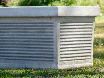 Klassieke Bloembak met Lijnreliëf - 73 cm - Steen