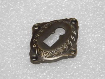 Klassische Schlossrosette BB – Dunkel patiniertes Messing