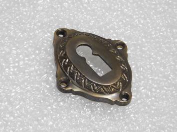 Klassische Schlossrosette BB – Dunkel patiniertes Messing