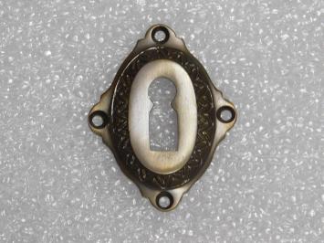 Klassische Schlossrosette BB – Dunkel patiniertes Messing