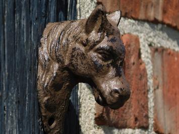 Horse Head Wall Hook - Cast Iron - Rustic Brown