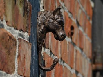 Horse Head Wall Hook - Cast Iron - Rustic Brown