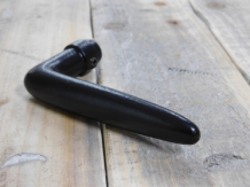 1 x door handle Dudoc black coated, antique solid look.