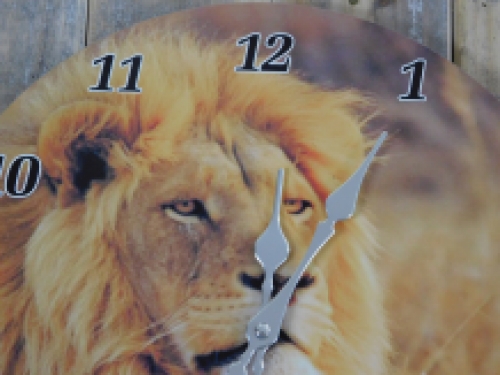 Clock ''Lion'' - made of wood