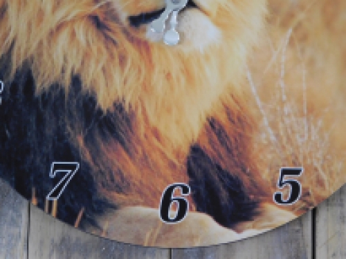 Clock ''Lion'' - made of wood