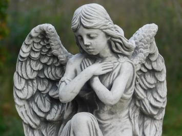 Statue Kneeling Angel - Stone - Detailed