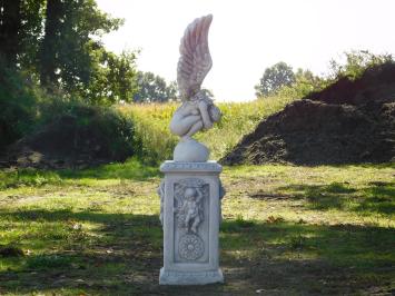 Knielende Engel op Engelsokkel - 140 cm - Steen
