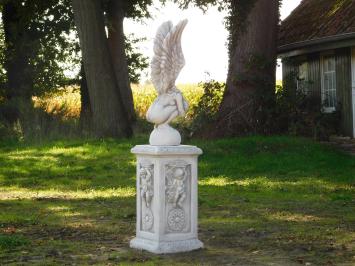 Knielende Engel op Engelsokkel - 140 cm - Steen