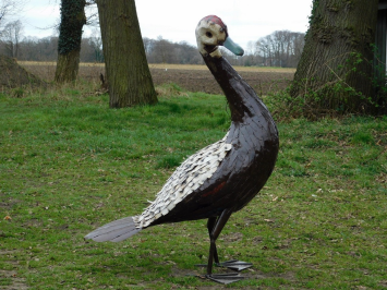 Knobbelzwaan - 128 cm - Uniek en Handgemaakt uit Metaal