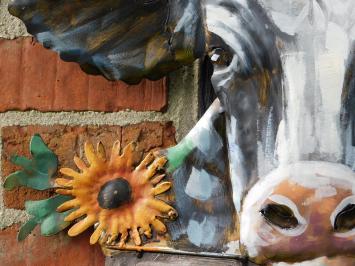 Wall decoration Cow - 50 cm - Metal - In Colour