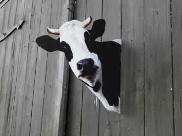 Cow Head Wall Decoration - Metal