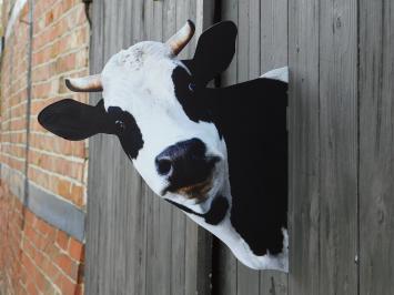 Cow Head Wall Decoration - Metal