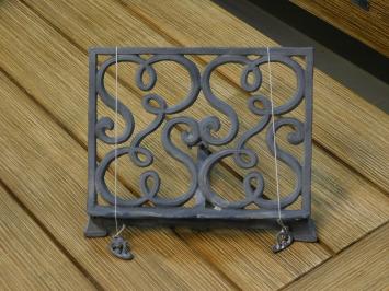 Ornate (cooking) book stand - cast iron - grey-brown