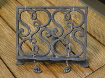 Ornate (cooking) book stand - cast iron - grey-brown