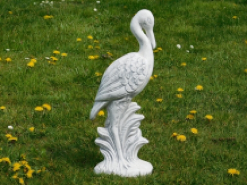 Statue of crane - solid stone