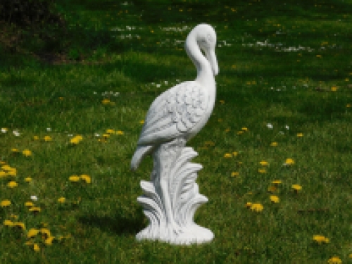 Statue of crane - solid stone