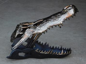 Sculpture crocodile head - Aluminium - Abstract