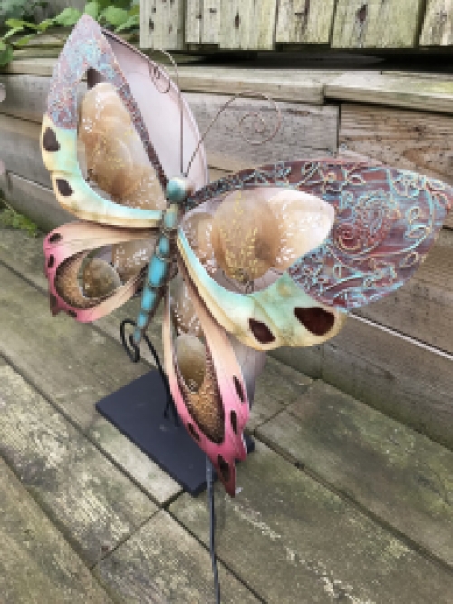 A metal lamp in the shape of a butterfly, very nice!