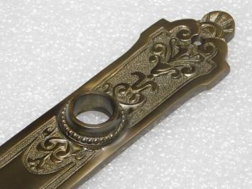 Elegant Long Door Plate - BB 72 - Dark Patinated Brass