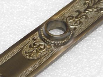 Elegant Long Door Plate - BB 72 - Dark Patinated Brass