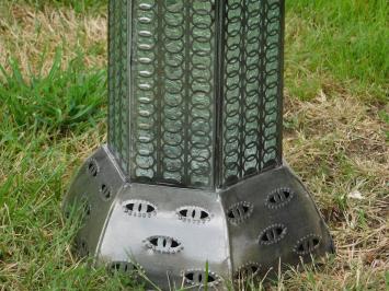 Große Metalllaterne  | Stehend oder hängend | Besonderes Erscheinungsbild | 110 cm hoch