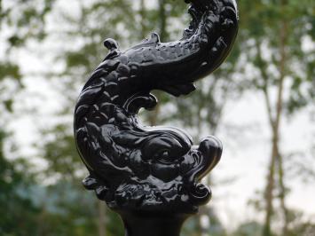 Lamppost with Mystical Fish – 62 cm - Black - Aluminium