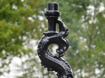 Lamppost with Mystical Fish – 62 cm - Black - Aluminium