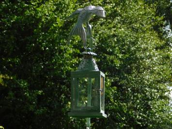 Metal Lantern with Stand and Bird – 60 cm - Retro Outdoor Lantern