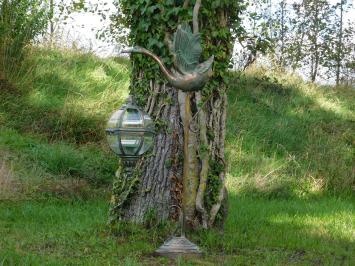 Metal Lantern XL with Swan on Stand – 102 cm - Vintage Lantern