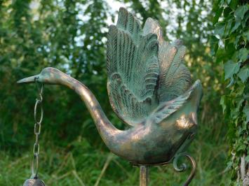 Metal Lantern XL with Swan on Stand – 102 cm - Vintage Lantern