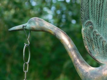Metal Lantern XL with Swan on Stand – 102 cm - Vintage Lantern