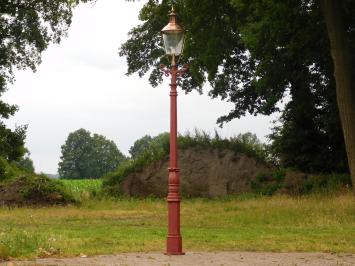 Laternenpfahl XL mit Kupferkappe - 325 cm - Gusseisen, rauer Schiefer