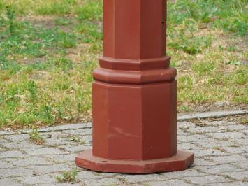 Laternenpfahl XL mit Kupferkappe - 325 cm - Gusseisen, rauer Schiefer