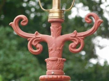 Laternenpfahl XL mit Kupferkappe - 325 cm - Gusseisen, rauer Schiefer