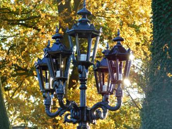 Lantaarnpaal XL met 5 Lampen - Zwart - 325 cm - Alu