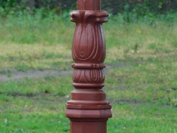 Forse Lantaarnpaal - 320 cm - Gietijzer Menie Ruw met Zwarte Kap