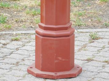 Forse Lantaarnpaal - 320 cm - Gietijzer Menie Ruw met Zwarte Kap