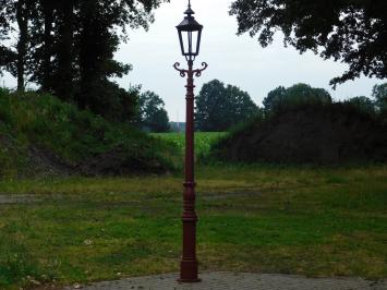 Forse Lantaarnpaal - 320 cm - Gietijzer Menie Ruw met Zwarte Kap