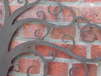 Wandornament Levensboom - ca. 78 × 92 cm - Metaal - Bruin