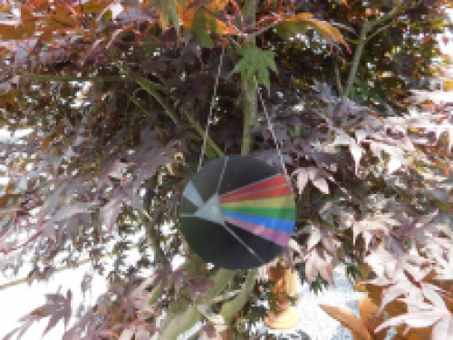 Ornament van een LP logo van Pink Floyd, 'Dark Side of the Moon'