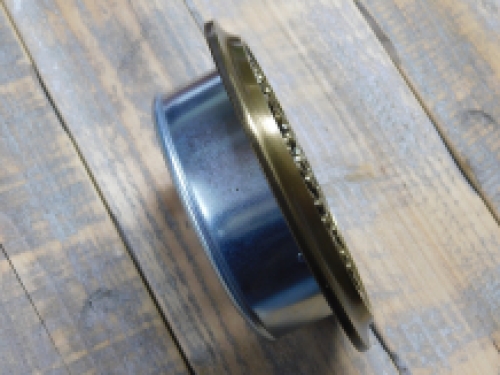 Dekoratives Luftgitter rund - Alu - Farbe Messing